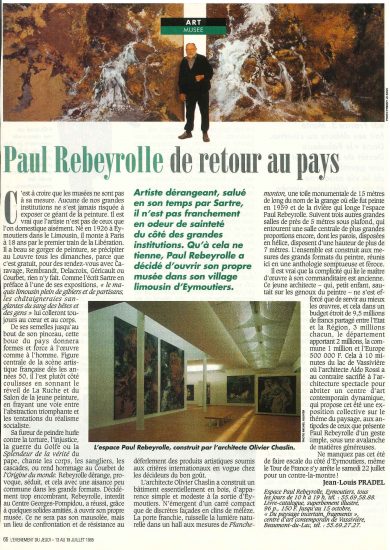 Inauguration de l’Espace Paul Rebeyrolle